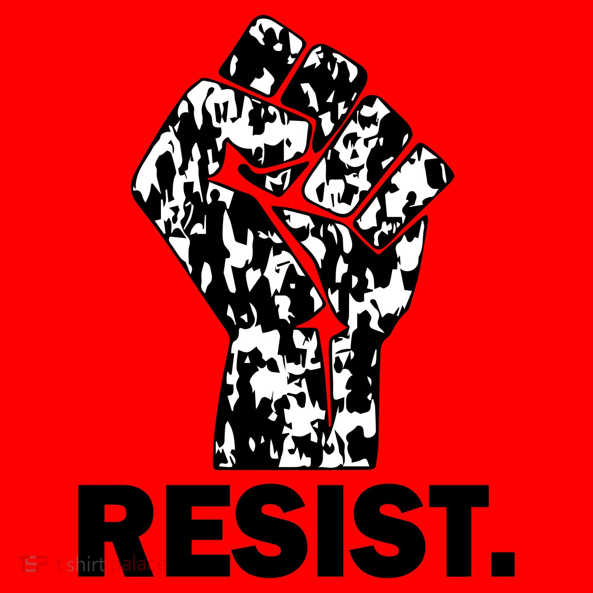 Resist Fist Pattern Hand Santa Hat