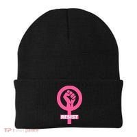 Resist Fist Women's Rights Logo Anti Trump Protest Beanie thumb 0