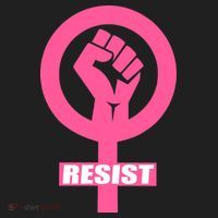 Resist Fist Women's Rights Logo Anti Trump Protest Beanie thumb 2