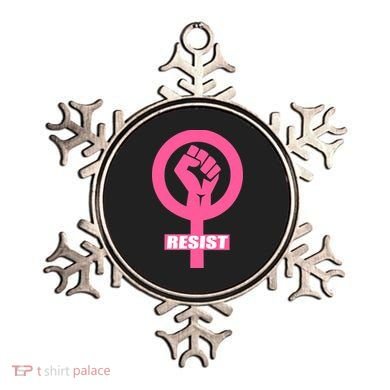 Resist Fist Women's Rights Logo Anti Trump Protest Ornament