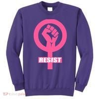 Resist Fist Women's Rights Logo Anti Trump Protest Sweatshirt thumb 0