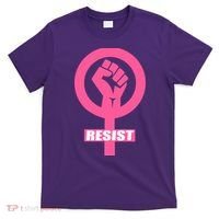 Resist Fist Women's Rights Logo Anti Trump Protest T-Shirt thumb 0