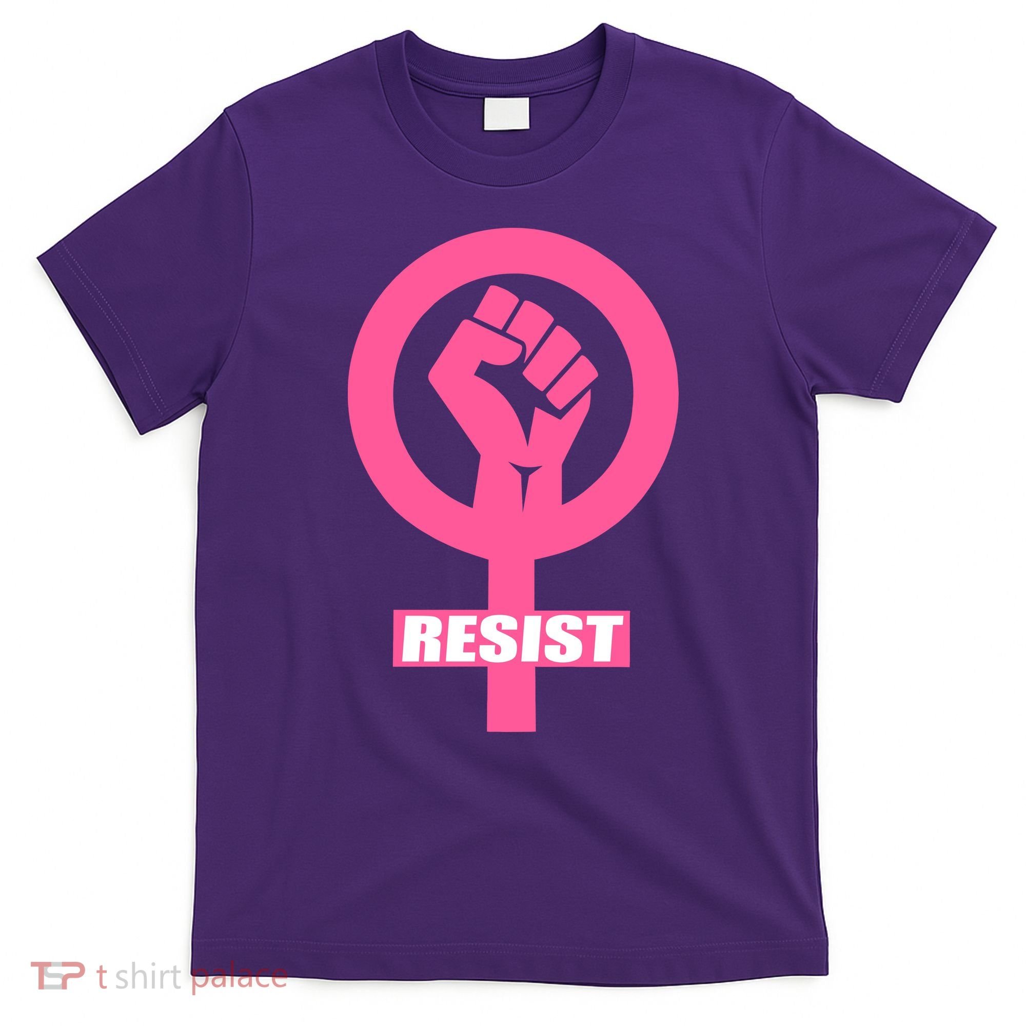 Resist Fist Women's Rights Logo Anti Trump Protest T-Shirt