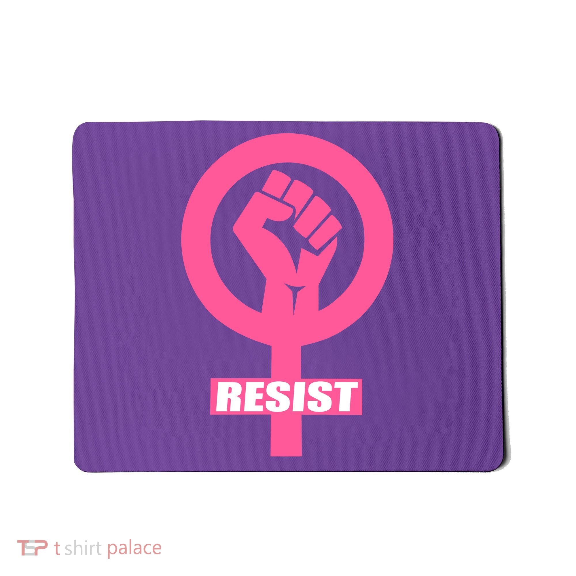Resist Fist Women's Rights Logo Anti Trump Protest Mousepad