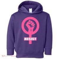 Resist Fist Women's Rights Logo Anti Trump Protest Toddler Hoodie thumb 0