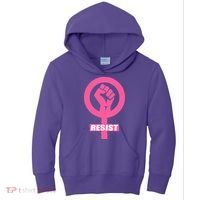 Resist Fist Women's Rights Logo Anti Trump Protest Kids Hoodie thumb 0