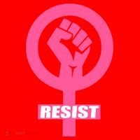 Resist Fist Women's Rights Logo Anti Trump Protest Santa Hat thumb 1