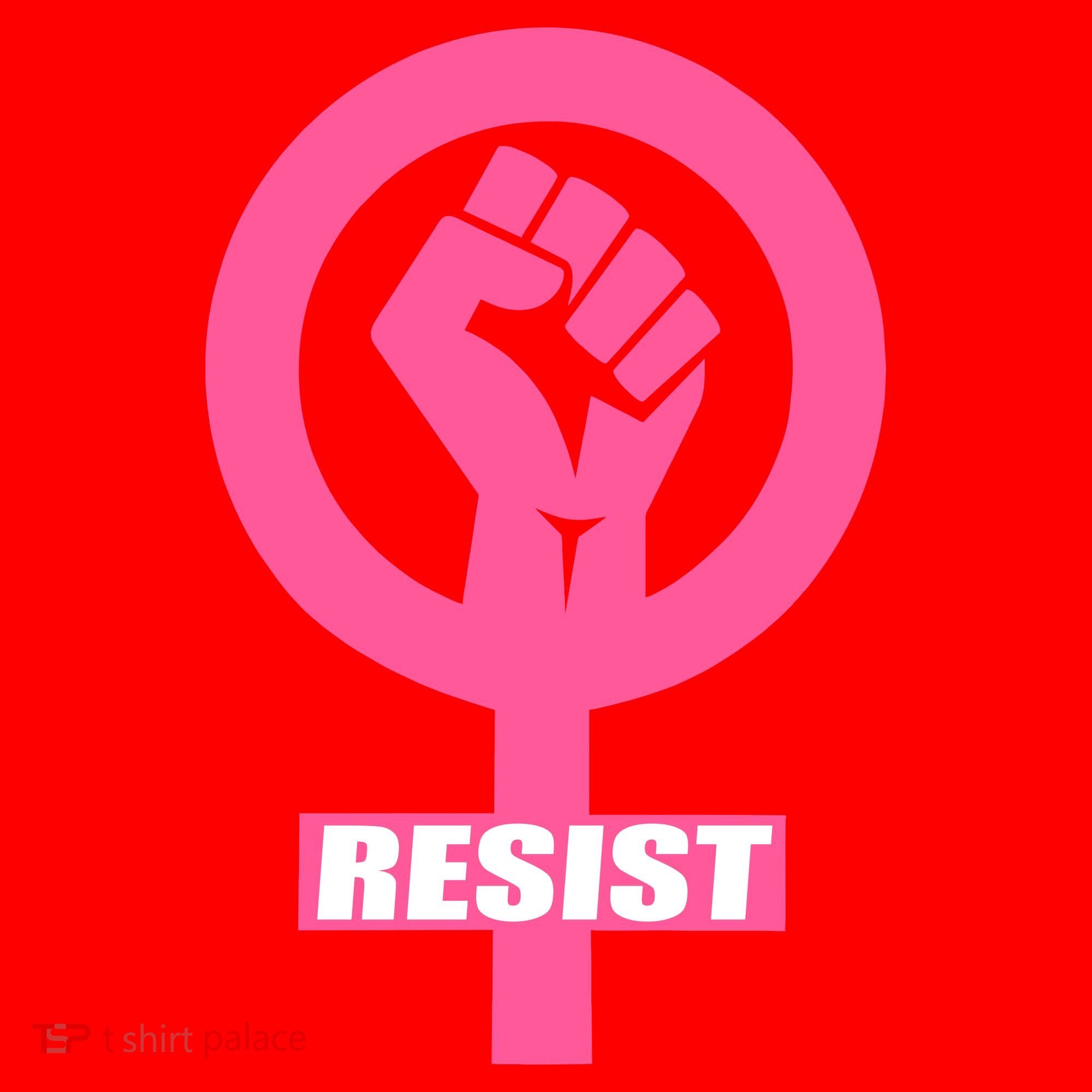 Resist Fist Women's Rights Logo Anti Trump Protest Santa Hat