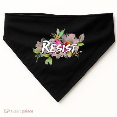 Resist Flower Logo USA-Made Doggie Bandana
