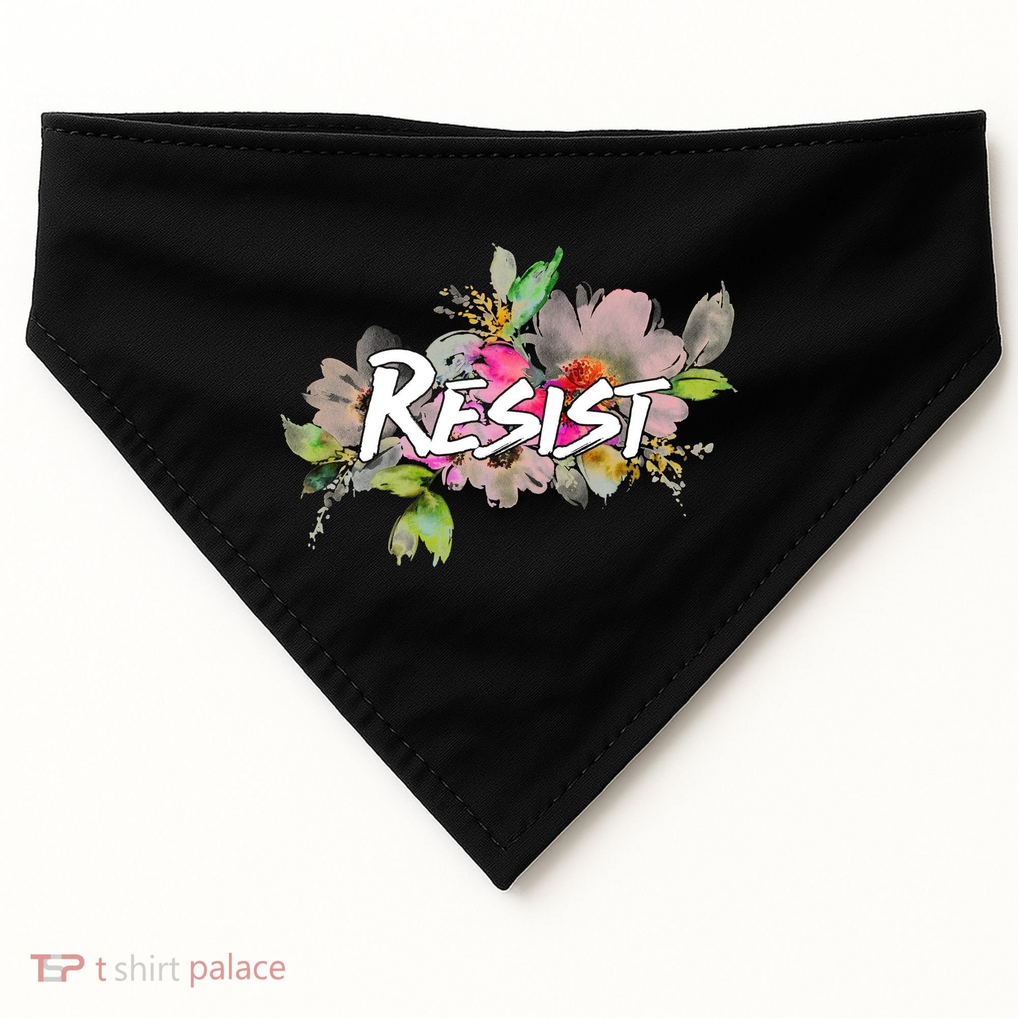 Resist Flower Logo USA-Made Doggie Bandana