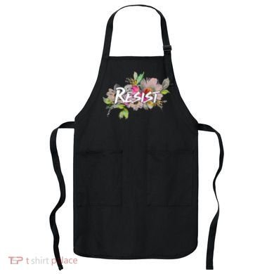 Resist Flower Logo Apron