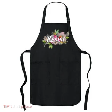 Resist Flower Logo Apron