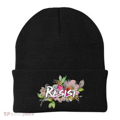 Resist Flower Logo Beanie