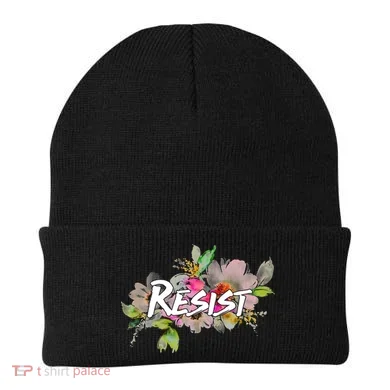 Resist Flower Logo Beanie