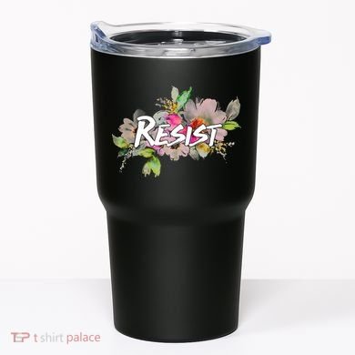 Resist Flower Logo Tumbler