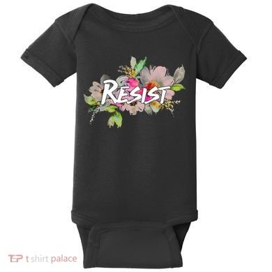 Resist Flower Logo Baby Bodysuit