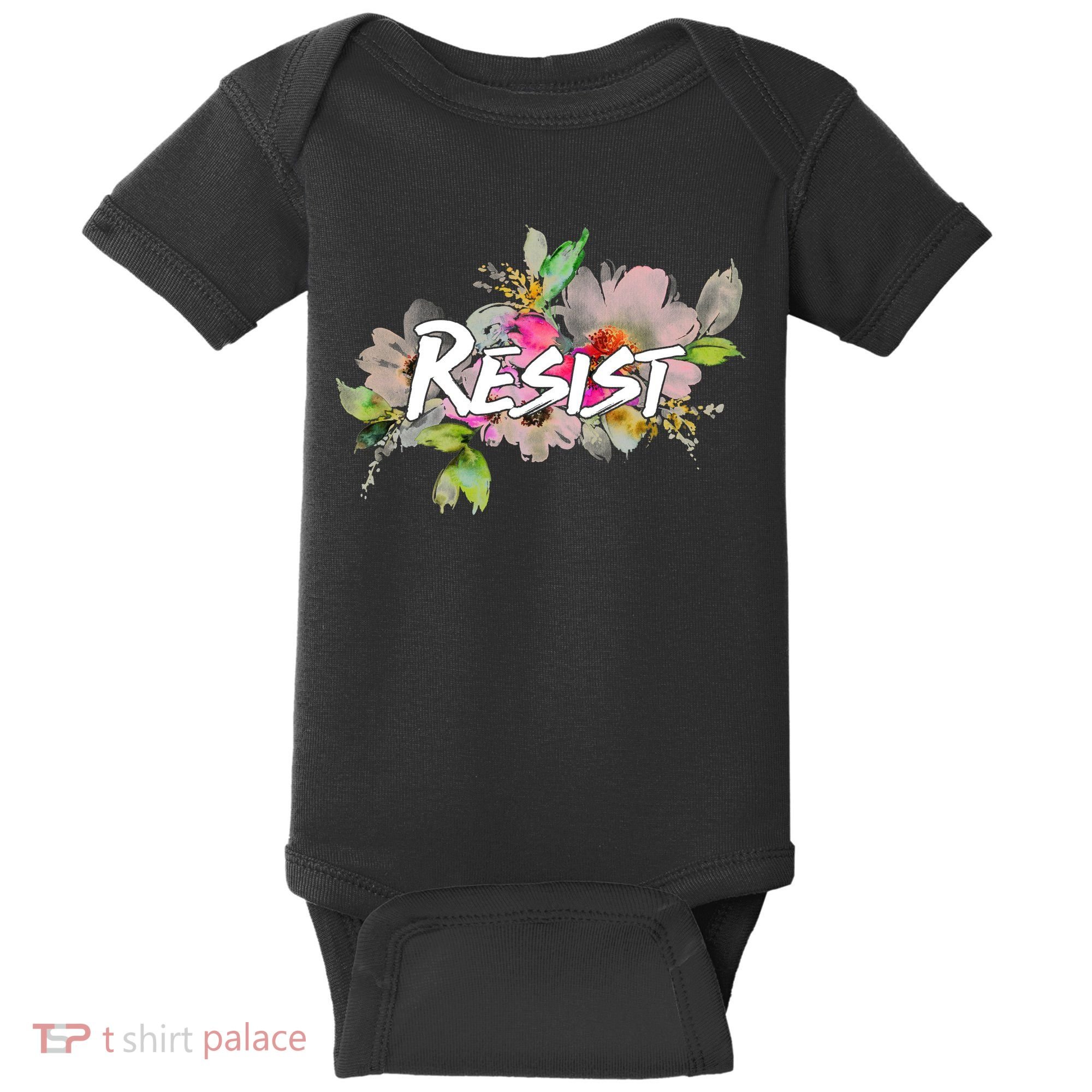 Resist Flower Logo Baby Bodysuit