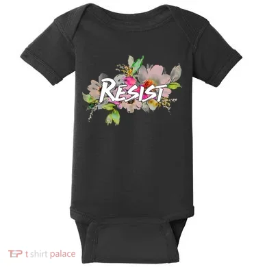 Resist Flower Logo Baby Bodysuit