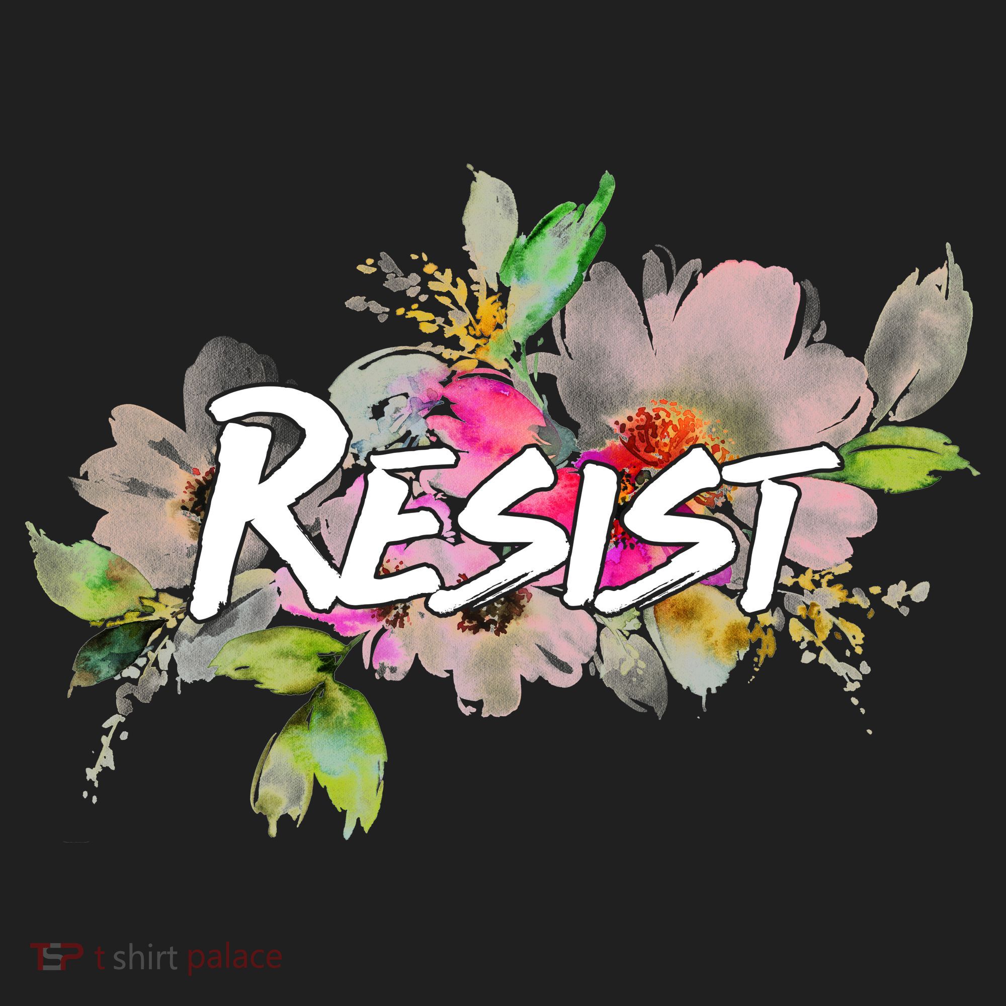 Resist Flower Logo Hat