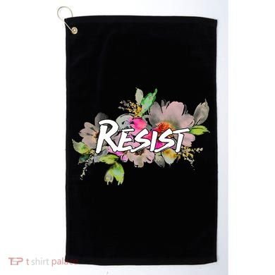Resist Flower Logo Golf Towel