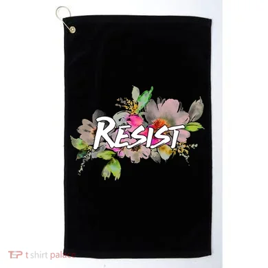 Resist Flower Logo Golf Towel