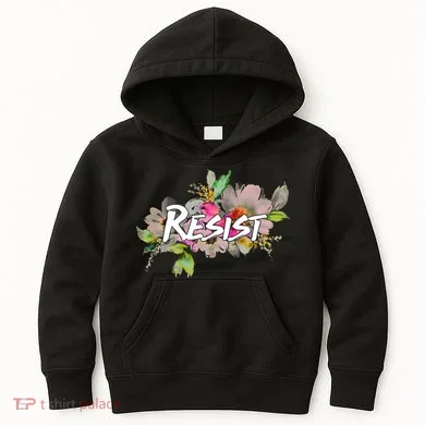 Resist Flower Logo Kids Hoodie