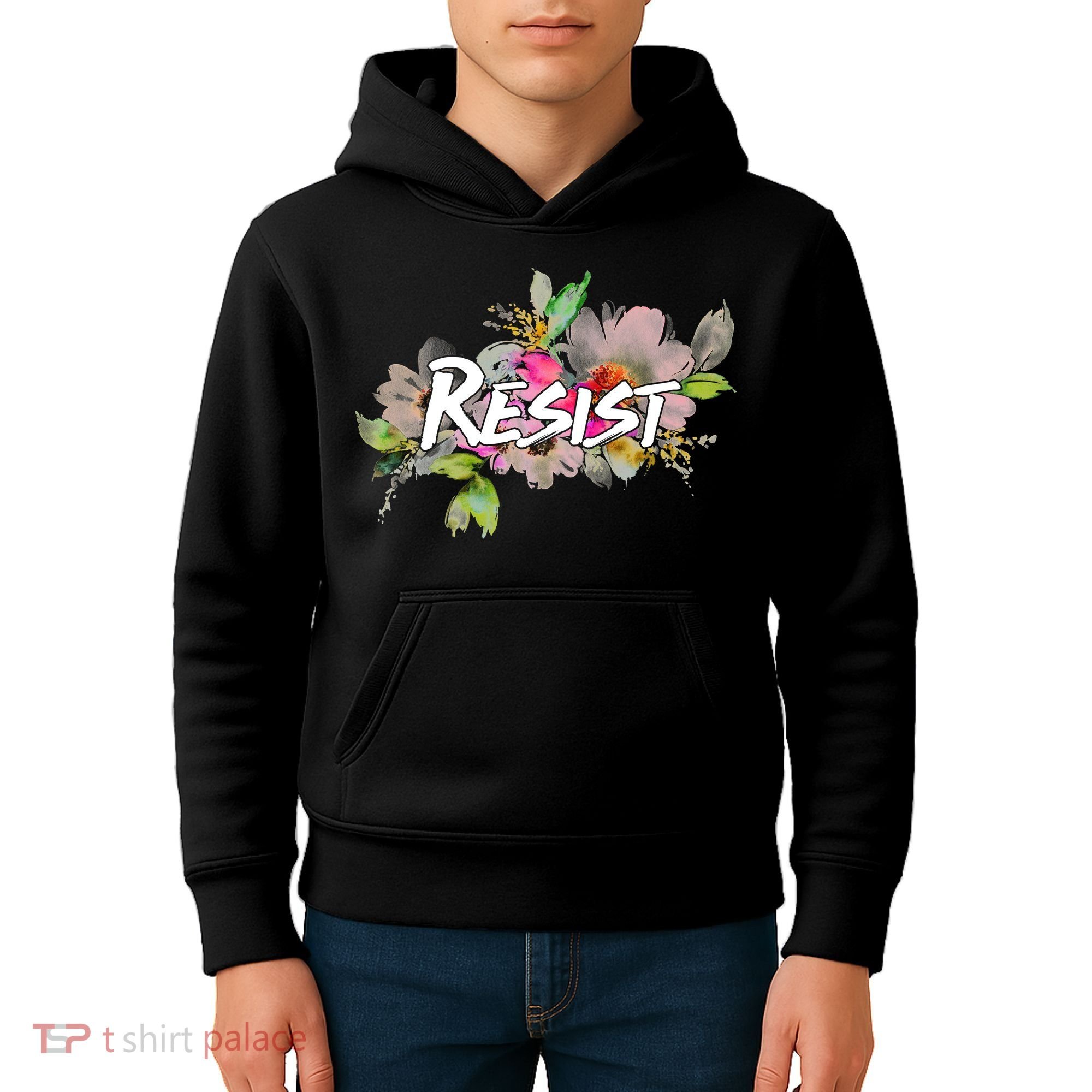 Resist Flower Logo Kids Hoodie