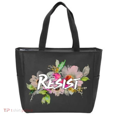 Resist Flower Logo Tote Bag