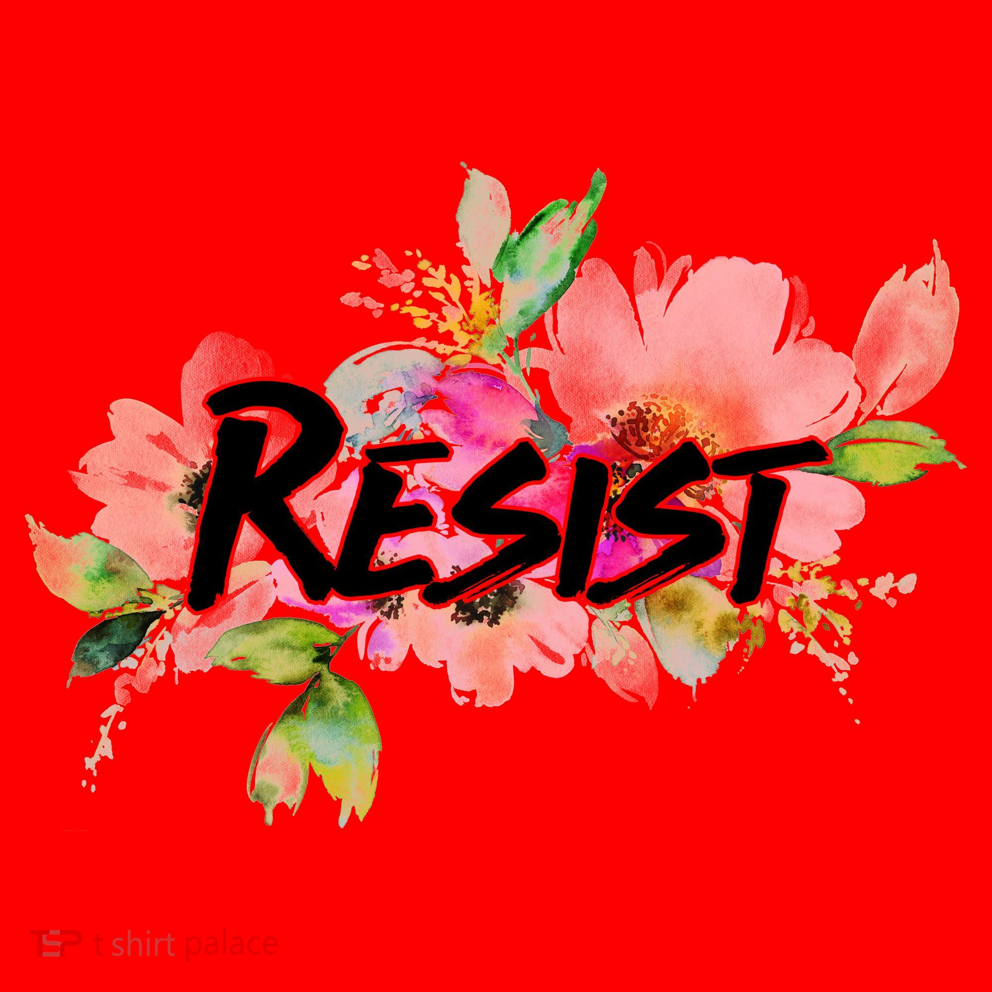 Resist Flower Logo Santa Hat