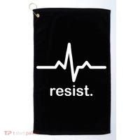 Resist Heart Beat Resistance Logo Golf Towel thumb 0