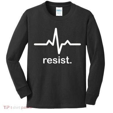 Resist Heart Beat Resistance Logo Kids Long Sleeve Shirt