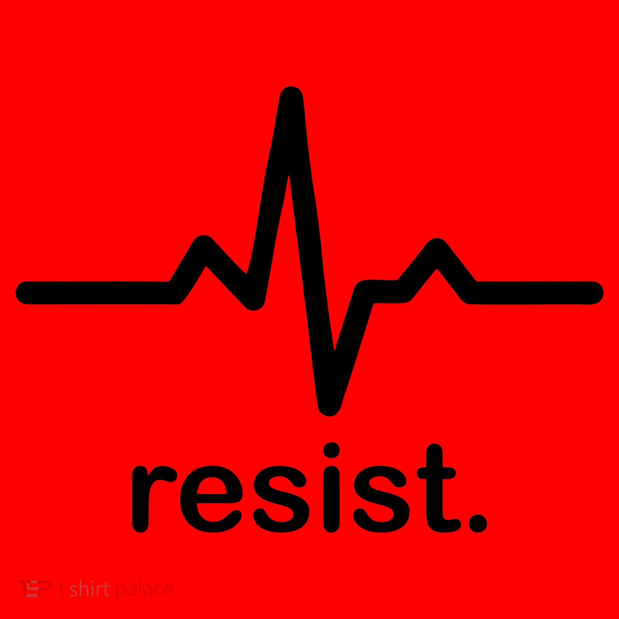 Resist Heart Beat Resistance Logo Santa Hat