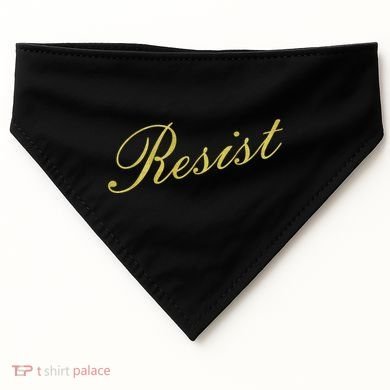 Resist Limited Gold Script USA-Made Doggie Bandana