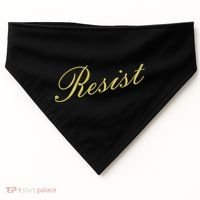 Resist Limited Gold Script USA-Made Doggie Bandana thumb 0