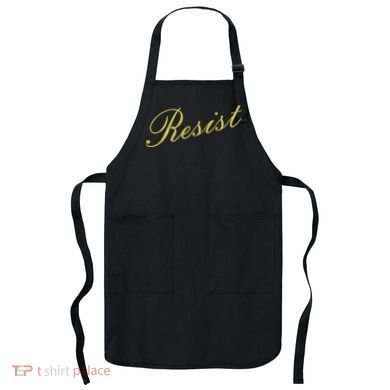Resist Limited Gold Script Apron