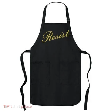 Resist Limited Gold Script Apron