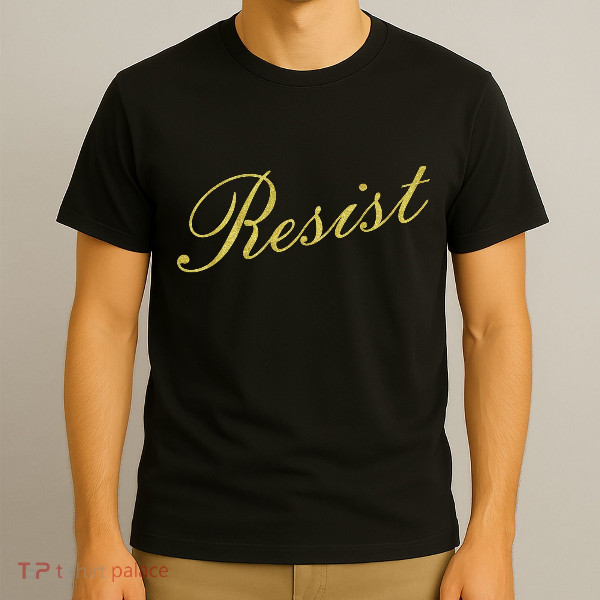 Resist Limited Gold Script T-Shirt