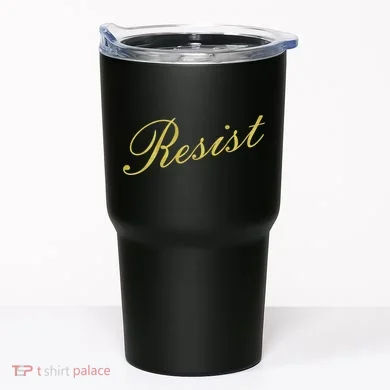 Resist Limited Gold Script Tumbler