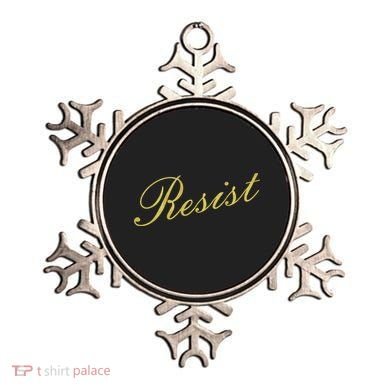 Resist Limited Gold Script Ornament