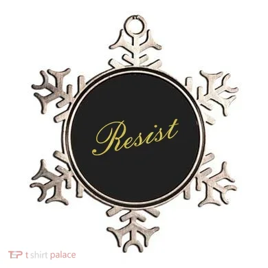 Resist Limited Gold Script Ornament