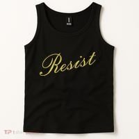 Resist Limited Gold Script Tank Top thumb 2