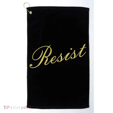 Resist Limited Gold Script Golf Towel