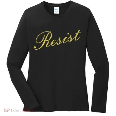 Resist Limited Gold Script Women's Long Sleeve Shirt