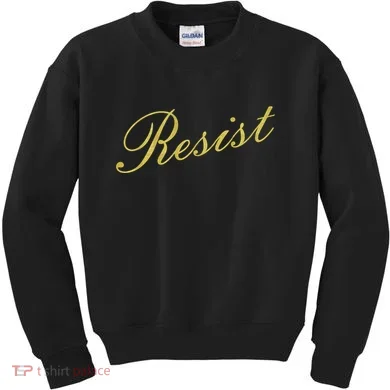 Resist Limited Gold Script Kids Sweatshirt
