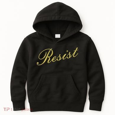 Resist Limited Gold Script Kids Hoodie