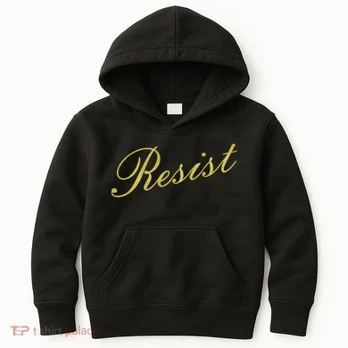 Resist Limited Gold Script Kids Hoodie