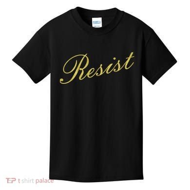 Resist Limited Gold Script Kids T-Shirt