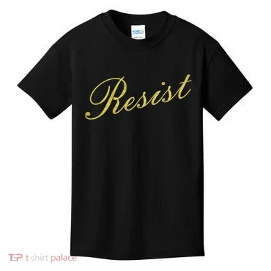 Resist Limited Gold Script Kids T-Shirt