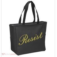 Resist Limited Gold Script Tote Bag thumb 2