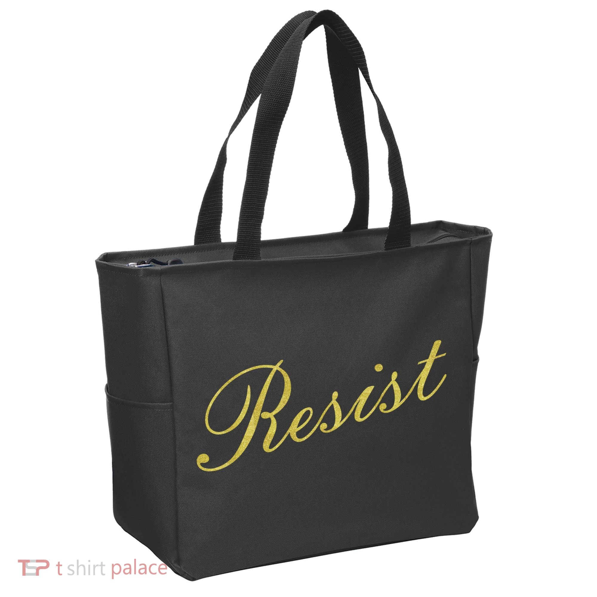 Resist Limited Gold Script Tote Bag